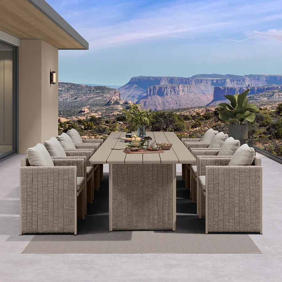 5 to 15 Piece Sanori Outdoor Dining Set with Olefin Cushions