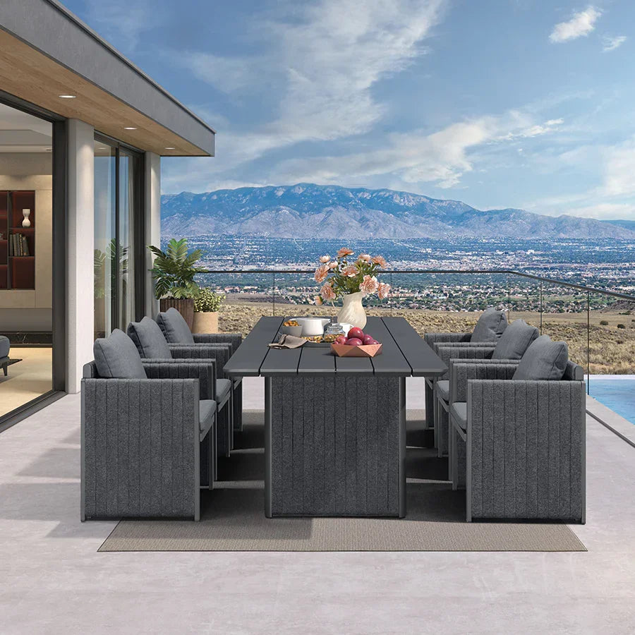 5 to 15 Piece Sanori Outdoor Dining Set with Olefin Cushions