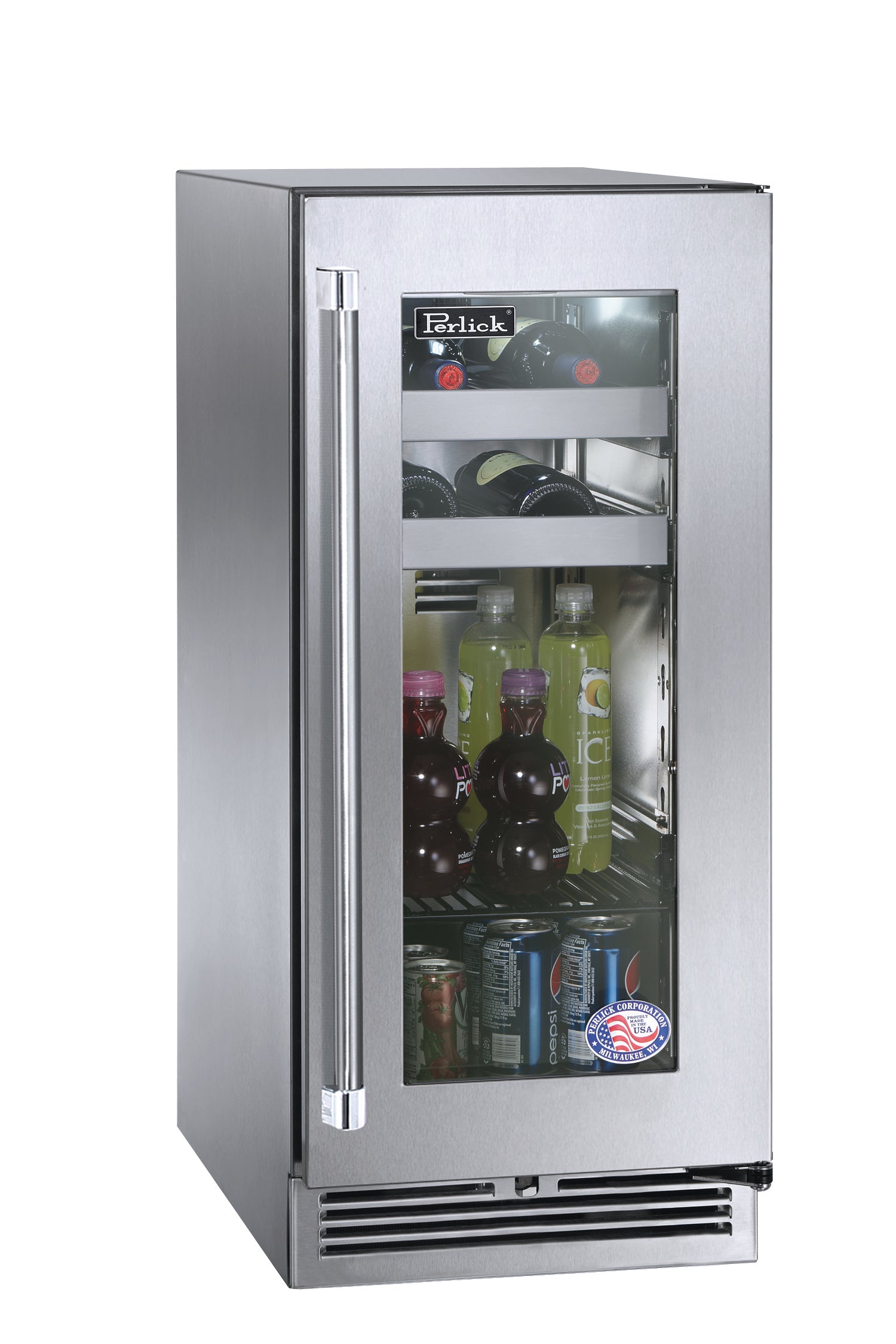 Perlick 15" Signature Series Glass Stainless Steel Outdoor Beverage Center