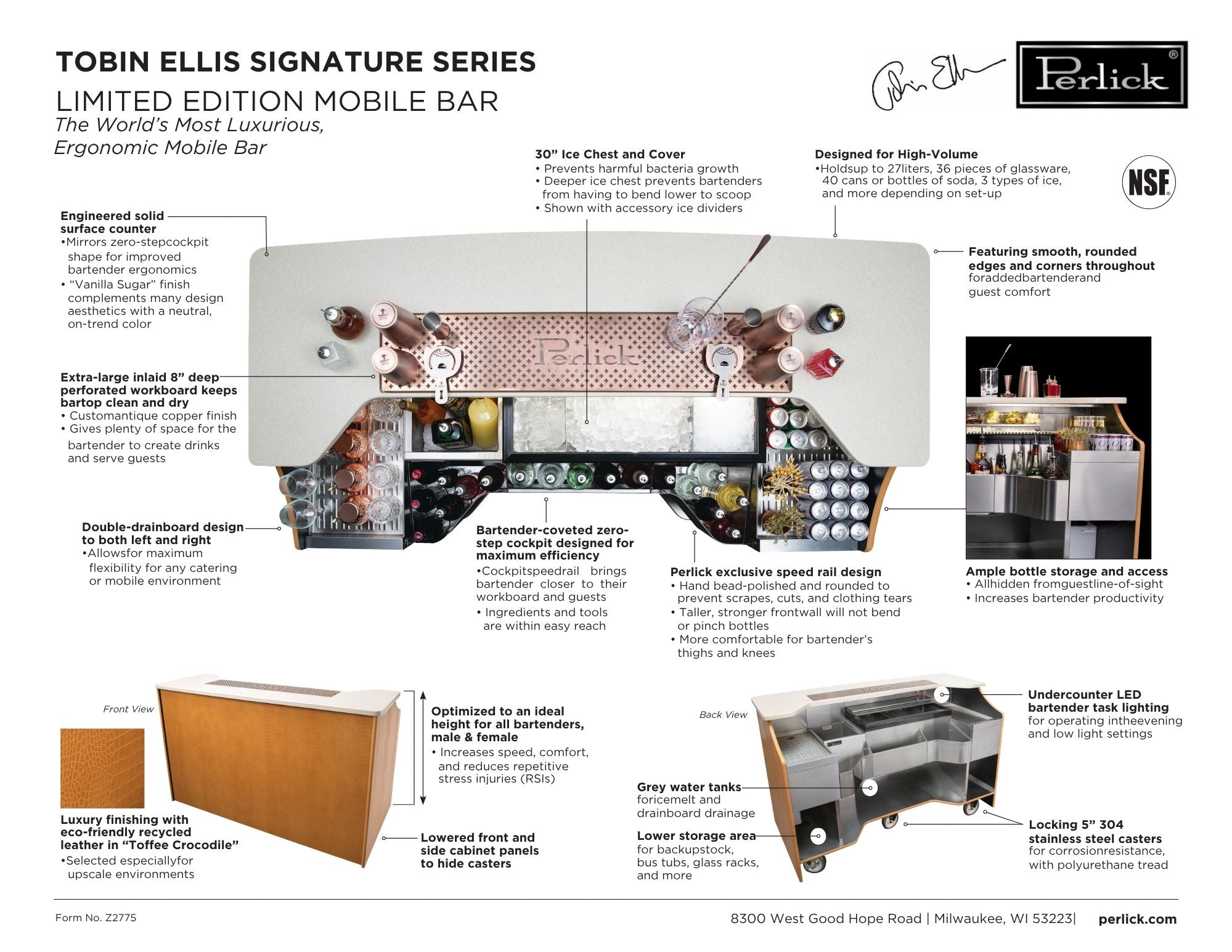 Tobin Ellis Signature Limited Edition Mobile Bar-70"