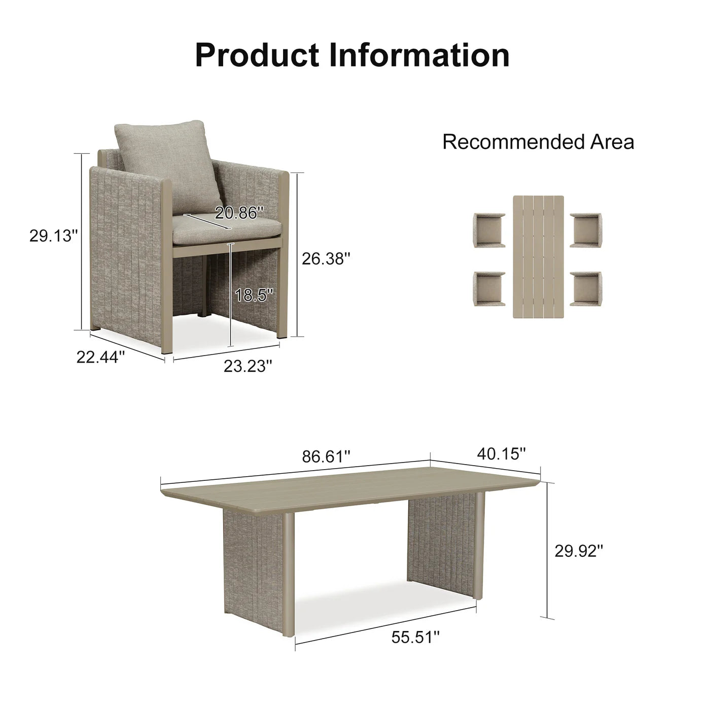5 to 15 Piece Sanori Outdoor Dining Set with Olefin Cushions