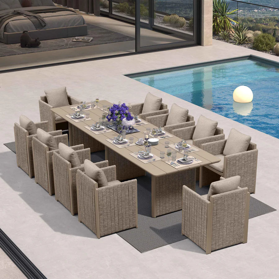5 to 15 Piece Sanori Outdoor Dining Set with Olefin Cushions