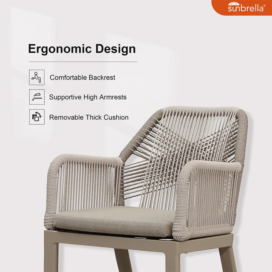 7 to 11 Piece Outdoor Dining Set with Sunbrella Cushions