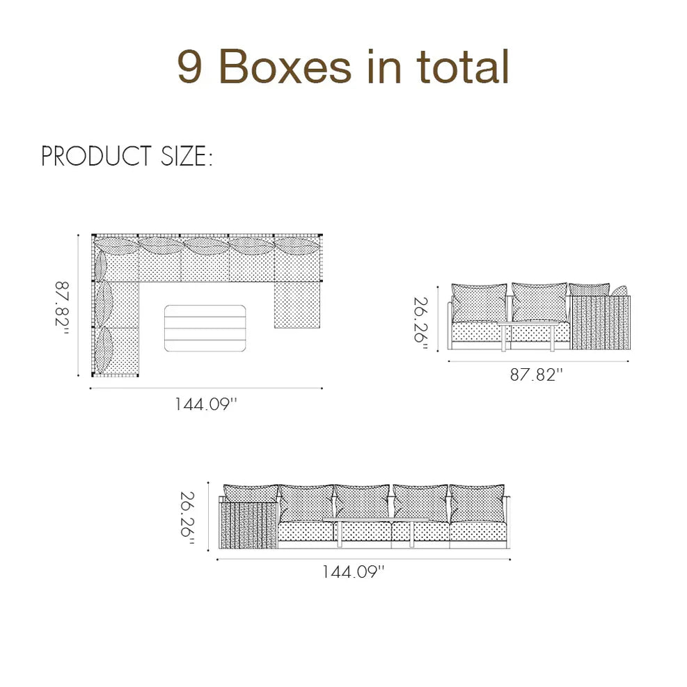 Sanori Patio Conversation L-Shaped Set
