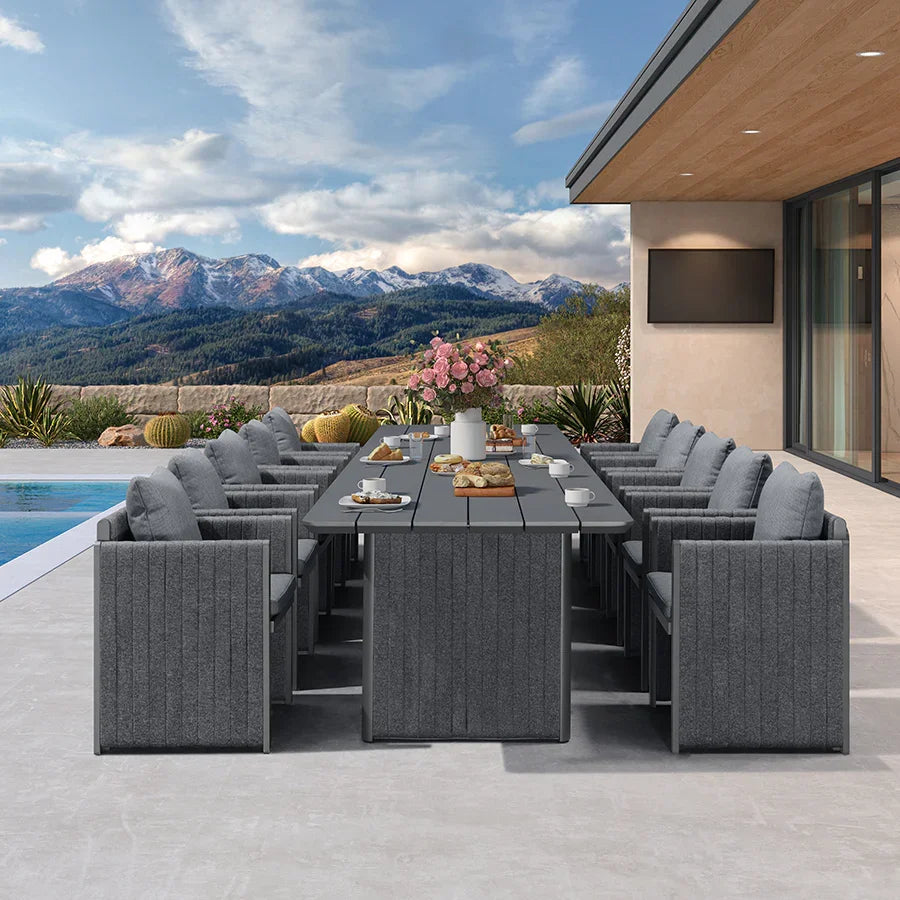 5 to 15 Piece Sanori Outdoor Dining Set with Olefin Cushions