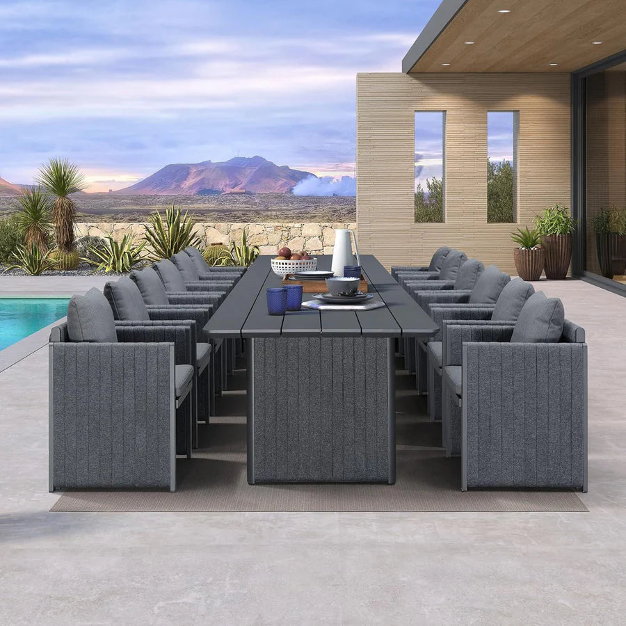 5 to 15 Piece Sanori Outdoor Dining Set with Olefin Cushions