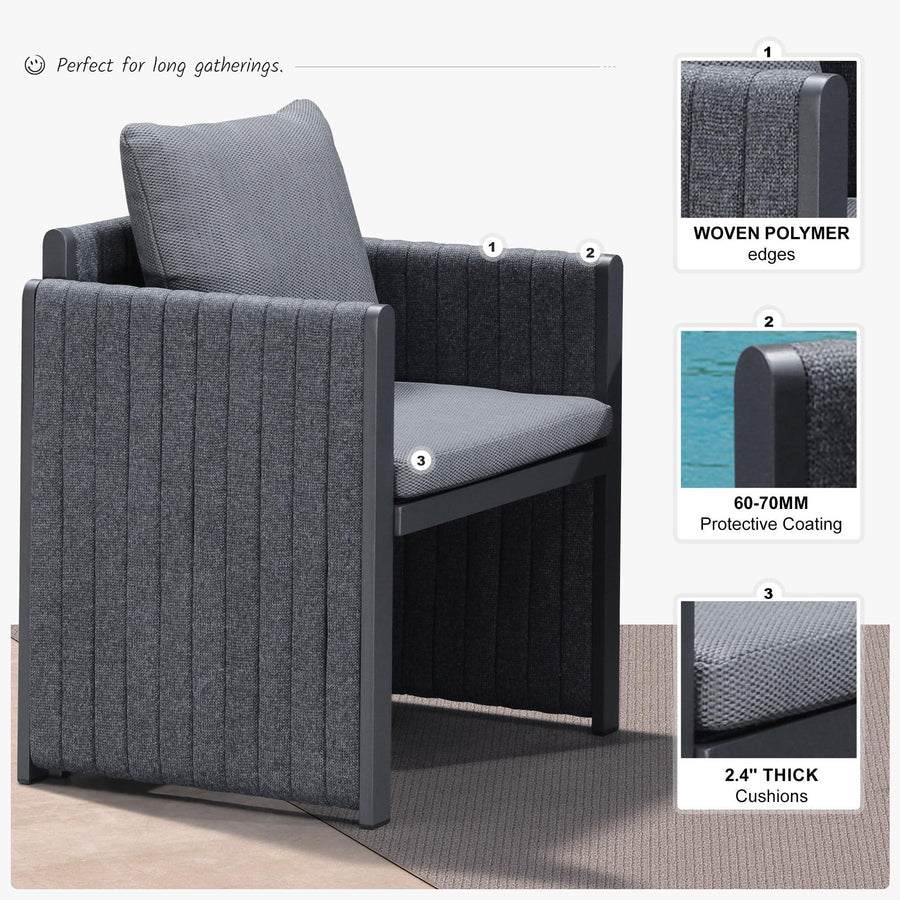 5 to 15 Piece Sanori Outdoor Dining Set with Olefin Cushions