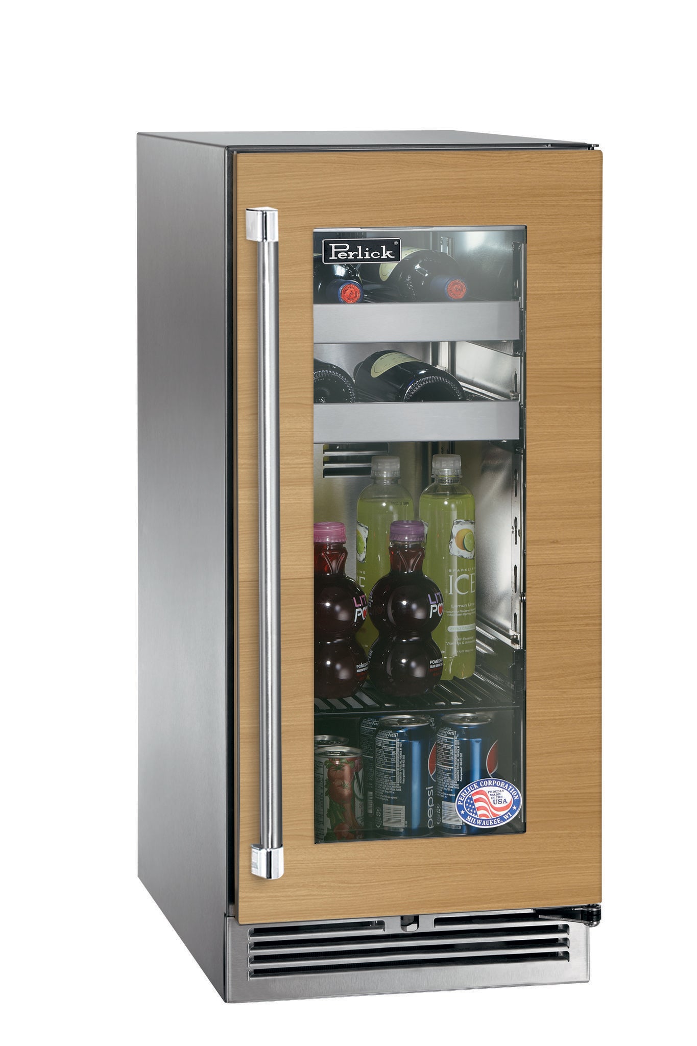 Perlick 15" Signature Series Glass Panel Ready Outdoor Beverage Center