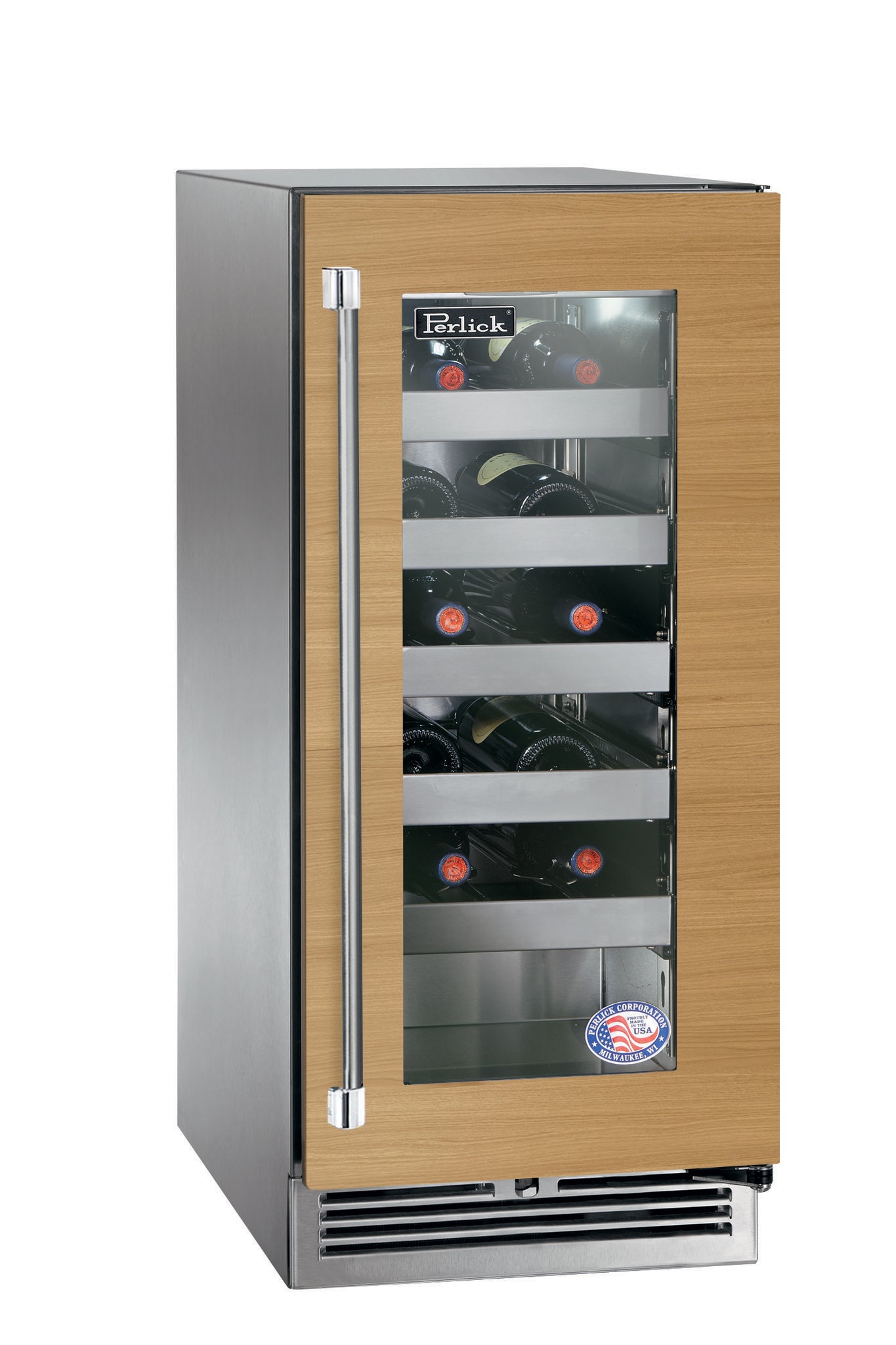 Perlick 15" Signature Series Glass Panel Outdoor Wine Reserve