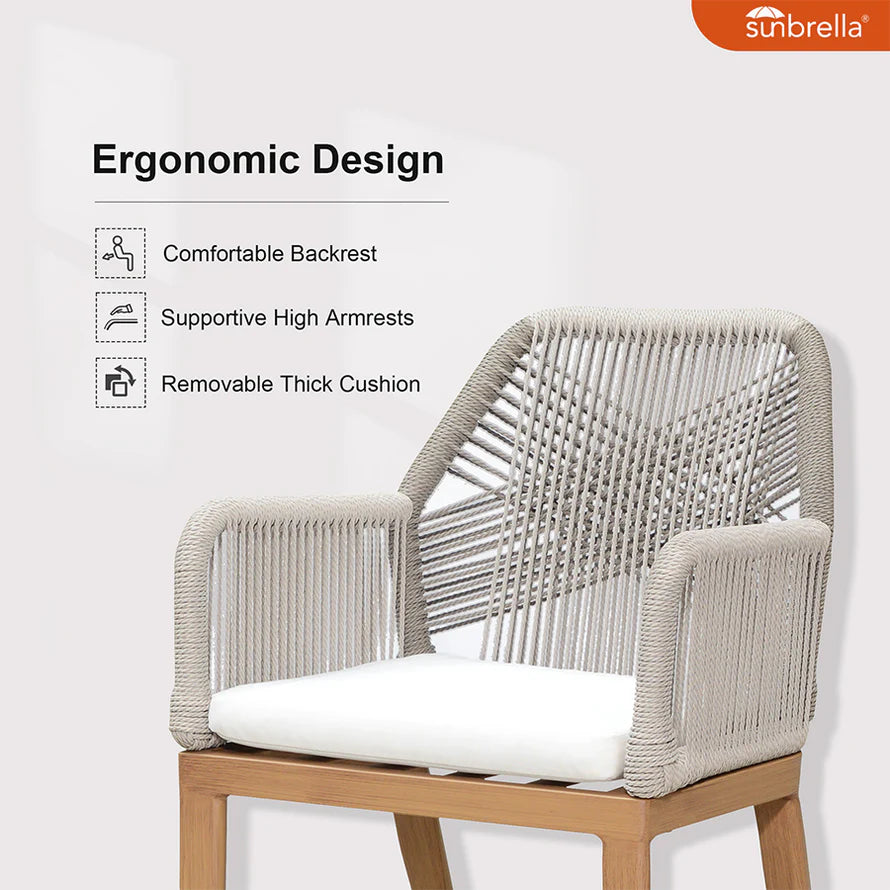 7 to 11 Piece Outdoor Dining Set with Sunbrella Cushions